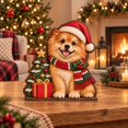 Pomeranian Christmas Wooden Block 3 Layer for Dog Lover Tabletop Decor ...