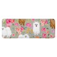 thumbnail image 1 of Pomeranian Dog and Flower Floral Kitchen Rug Mat,Kitchen Runner Rugs Non Skid Washable,Decorative Kitchen Floor Mats for Kitchen,Sink,Laundry,17"x47.2", 1 of 7