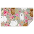 thumbnail image 1 of Pomeranian Dog and Flower Floral Rectangle Tablecloth 60"x102",Waterproof Polyester Rectangle Table Cloth, Wipeable Spillproof Polyester Tablecloth for Dining, Camping, Indoor and Outdoor, 1 of 6