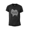 thumbnail image 1 of Pomeranian Dog Silhouette Men's Modern Fit Fun Casual T-Shirt Printed Graphic Tee Charcoal Grey X-Large, 1 of 3