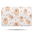 thumbnail image 1 of Pomeranian Dogs with Hearts Bathroom Rugs Mat,Non Slip Microfiber Bathroom Rug,Rubber Backing,Soft Bathroom Mats for Bathroom Floor,Tub and Shower,17x27in(43x68cm), 1 of 5