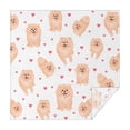 thumbnail image 1 of Pomeranian Dogs with Hearts Square Tablecloth,Waterproof Square Table Cover,Wipeable Spillproof Washable Table Cover for Home Kitchen Party Decor 42"X42"(107x107cm), 1 of 6