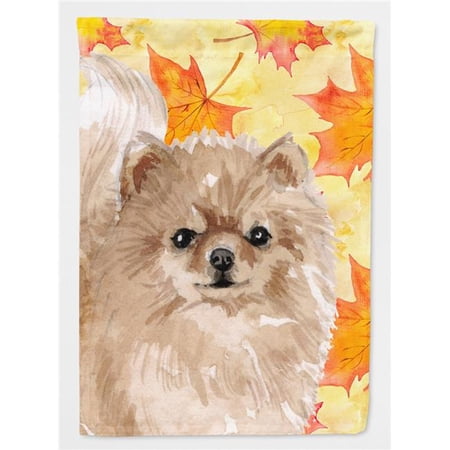 Pomeranian Fall Garden Flag