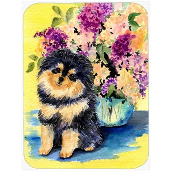 Pomeranian Glass Cutting Board - Large