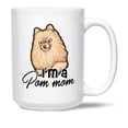 thumbnail image 1 of Pomeranian Graphic Ceramic Coffee Mug, I'm A Pom Mom White Mug Cup, Pomeranian Coffee Mug Cup Gift Ideas, Awesome Pomeranian Porcelain Teacup 15 Oz., 1 of 7