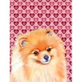 thumbnail image 1 of Pomeranian Hearts Love And Valentines Day Portrait Flag Canvas House Size, 1 of 1