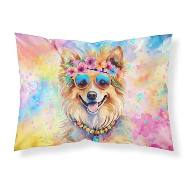 Pomeranian Hippie Dawg Standard Pillowcase 30 in x 20.5 in