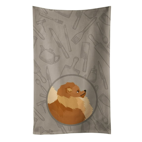 Pomeranian In the Kitchen Kitchen Towel