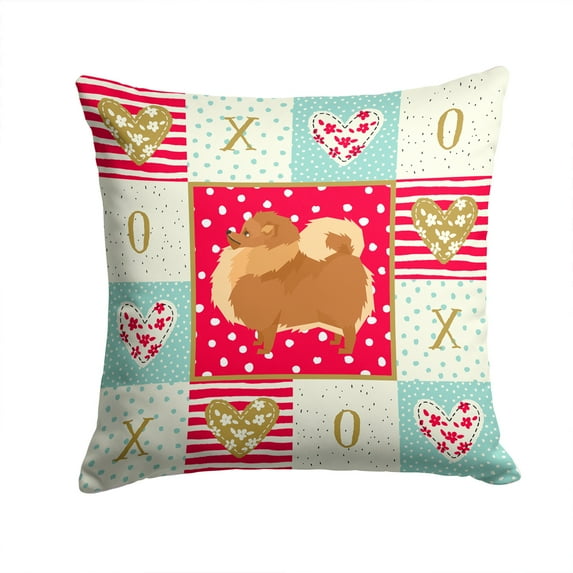 Pomeranian Love Fabric Decorative Pillow