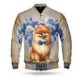 thumbnail image 1 of Pomeranian Proud Dad Happy Father's Day All Over Print 3D Baseball Jacket Pom Dog Lover Gifts Bomber Jacket Softball - 02008, 1 of 6