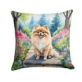 thumbnail image 1 of Pomeranian Spring Path Throw Pillow 18 in x 18 in, 1 of 5