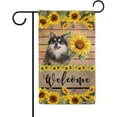 thumbnail image 1 of Pomeranian Sunflower Garden Flag Dog Welcome Spring Summer Wooden Print Flag Banner Outside Yard Decor 12.5X18 Inch Double Side Style 2, 1 of 5