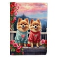 thumbnail image 1 of Pomeranian Two Hearts Garden Flag, 1 of 5