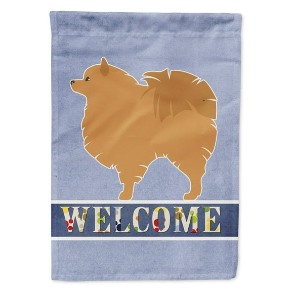 Pomeranian Welcome Garden Flag