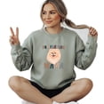 thumbnail image 1 of Pomeranian Women's Long Sleeve Crewneck Dog Mom Sweatshirt Pom Puppy Mama Print Graphic Shirts Pullover Tops, 1 of 4