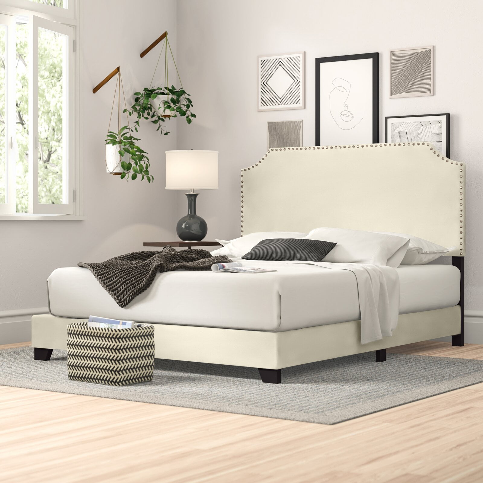 Pomfret Upholstered Low Profile Standard Bed Headboard Included