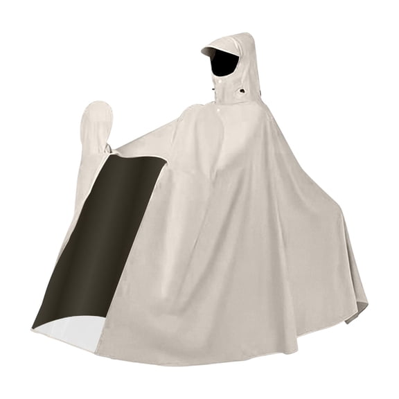Pomkkxi Waterproof Raincoat for Adults Heavy Duty Extra Long Hooded Rain Poncho for Electric Scooter & Motorcycle All-Weather Outdoor Riding Gear for Adult,Coffee XXXXXL