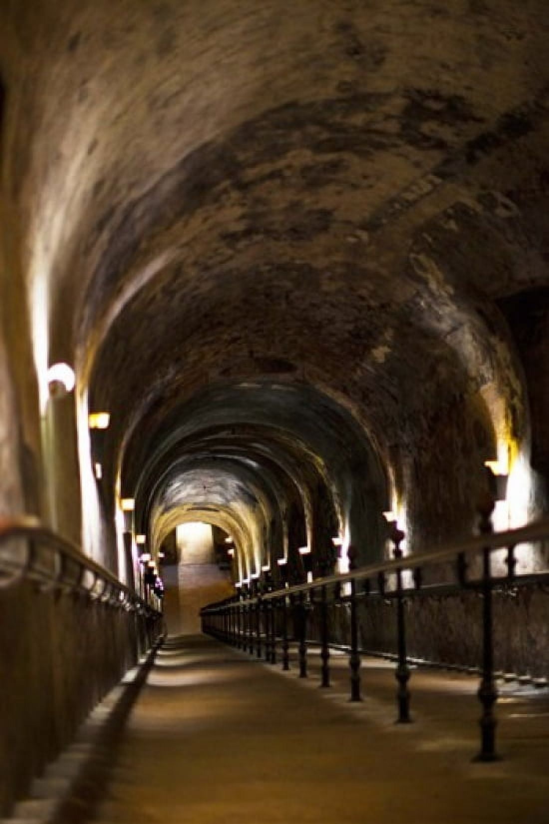Pommery champagne winery passageway to ancient Gallo-Roman quarries Reims Marne Champagne-Ardenne France Canvas Art - Panoramic Images (24 x 36)