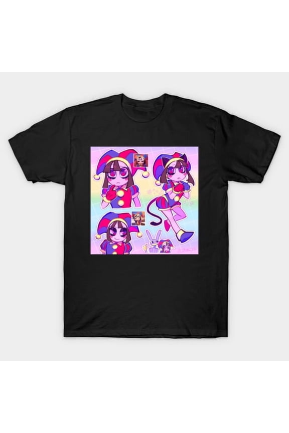 Pomni And Jax Jester Rabbit Duo Digital Circus Graphic Unisex T-Shirt, up to size 5XL