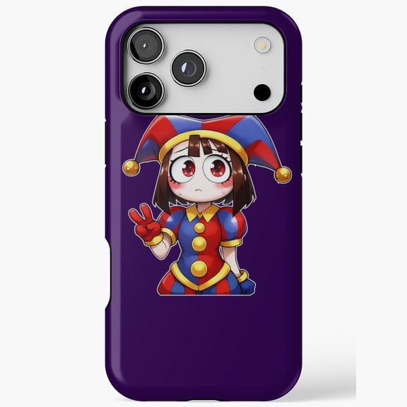 Pomni Digital Circus Jester Graphic Pop Fan Compatible Phone Case for iPhone 11 12 13 14 15 16 17 Pro Max