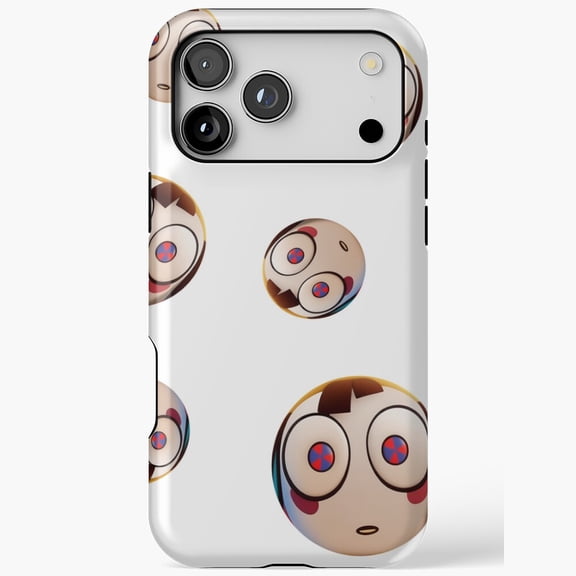Pomni Face Pattern Cute Anime Meme Compatible Phone Case for iPhone 11 12 13 14 15 16 17 Pro Max