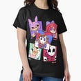 thumbnail image 1 of Pomni Jax Ragatha Kinger Gangle Digital Circus Inspired Unisex T-Shirt, up to size 5XL, 1 of 2