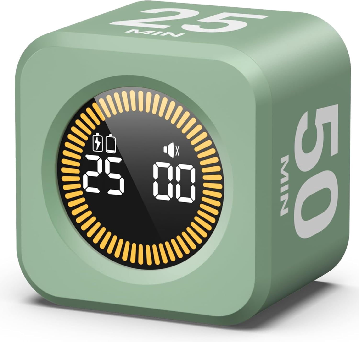 Rotating Countdown Visual Pomodoro Cube Timer Productivity Visual Timer - 5/10/25/50 Min Rotating ...