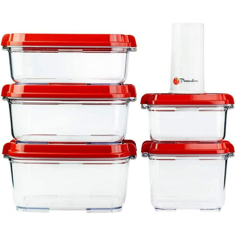SNUGTOPIA Vacuum Seal Food Storage Container Set - Fresh Save with Locking  Lids for Vegetables, Fruits, Meal Prep, Marinating Meat - 2 Pcs, BPA Free