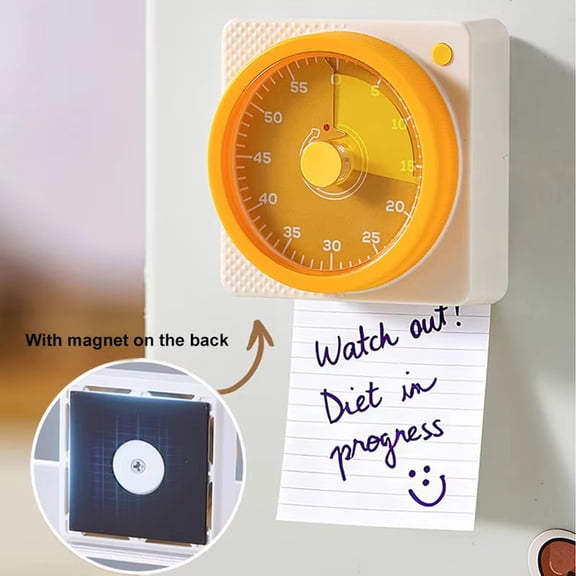 Pomodoro Timer, Digital Kitchen Timer for Cooking Student Study Time Manager Visual Countdown Timer with Loud Alarm for Home Learning, Orange