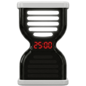 Pomodoro Timer for Productivity, Visual Timer with Light Flow, Flip Timer 25/5 min, Custom Countdown Count-up, USB-C Rechargeable, Silent Study Timer for Kids ADHD Gift Work Classroom (White)
