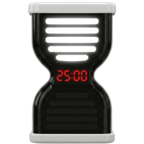 Pomodoro Timer for Productivity, Visual Timer with Light Flow, Flip Timer 25/5 min, Custom Countdown Count-up, USB-C Rechargeable, Silent Study Timer for Kids ADHD Gift Work Classroom (White)