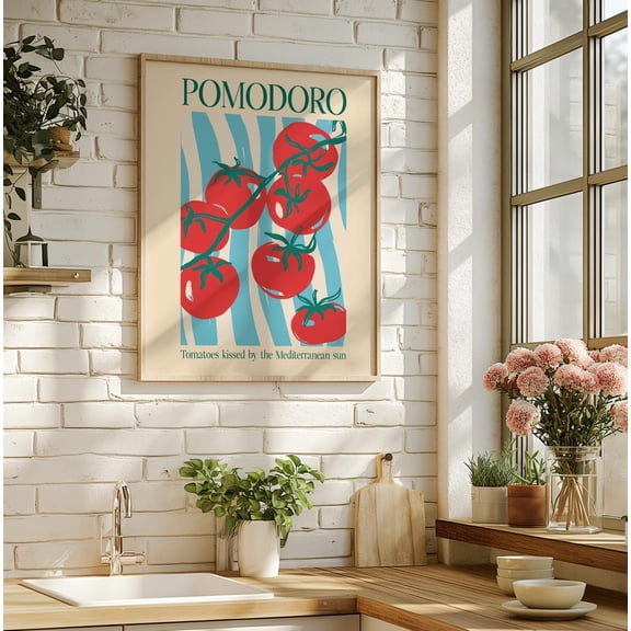 Pomodoro Tomato Italian Kitchen Wall Art Decor Unframed Paper Print