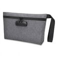 thumbnail image 1 of Pomojonbi Money Bag with Lock, Waterproof Lockable Cash Bag with Zipper, Gray Nylon Bank Bag, 1 of 8