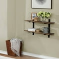 thumbnail image 1 of Pomona 36"W Metal and Solid Wood Wall Shelf, 1 of 7