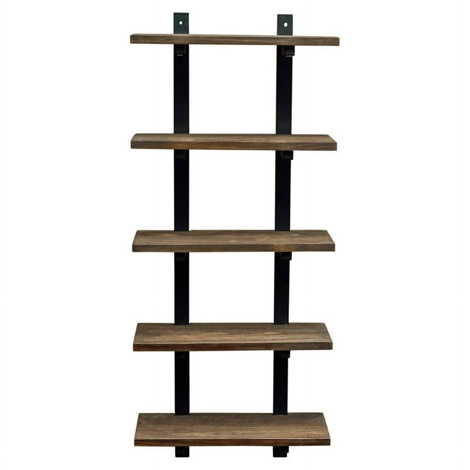 Pomona Rustic Farmhouse 48" Solid Pine Wood Bath Wall Shelf