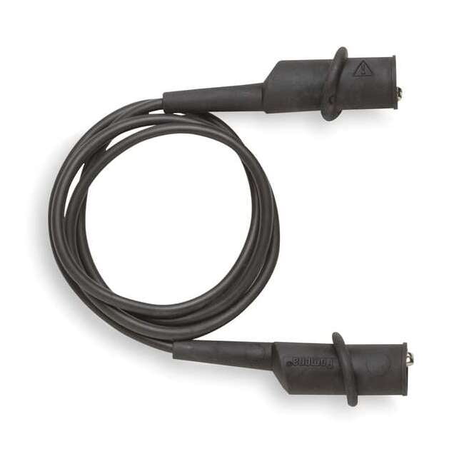 Patch Cord, Alligator Clip On Both Ends, 24 in, Silicone, Black 6576-24-0