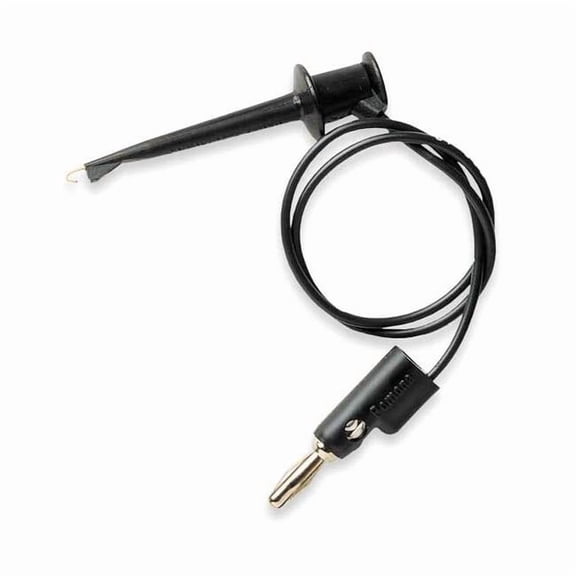 Mini Hook Test Lead, 60 in, PVC, Black 3782-60-0