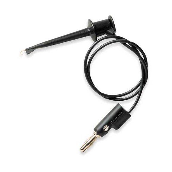 Pomona Electronics Mini Hook Test Lead, 60 in, PVC, Black 3782-60-0