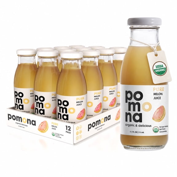 Pomona Organic Juices Melon Juice, 8.4 oz Bottle (Pack of 12)