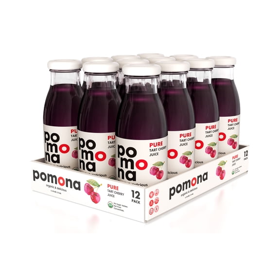 Pomona Organic Juices Tart Cherry Juice, 8.4 Oz Bottle (Pack of 12)