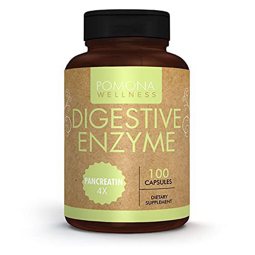 Pomona Wellness Digestive Enzyme Probiotic Supplement, 325mg, Supports