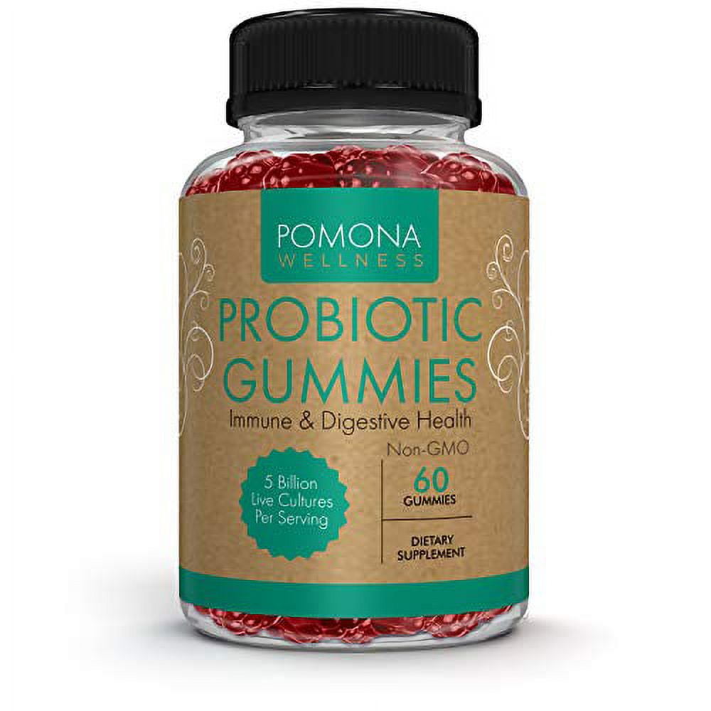 Pomona Wellness Probiotic Gummies for Adults to Help Support Digestion, Gas, Constipation
