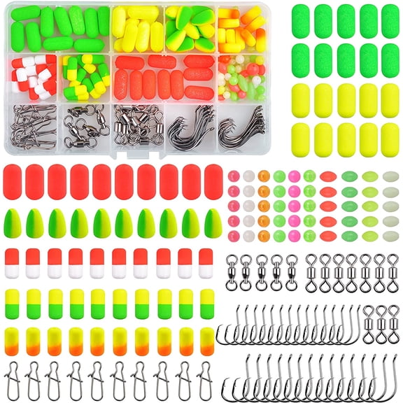 Pompano Rigs Making Kit Surf Fishing Rig Saltwater Accessories Bottom Rig Parts Pompano Foam Floats Beads Circle Hooks Swivels Duo Lock Snaps Surf Fishing Tackle
