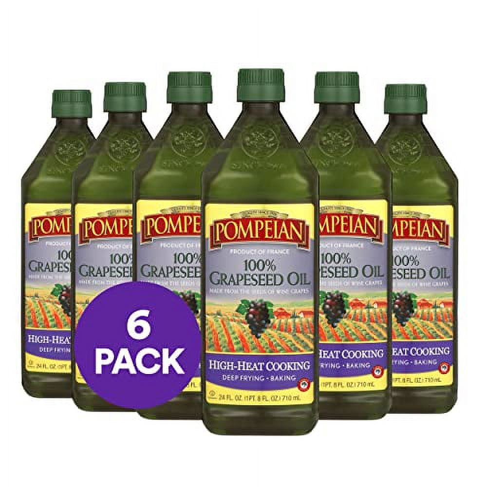 Pompeian 100 Grapeseed Oil, Light and Subtle Flavor, Perfect for High