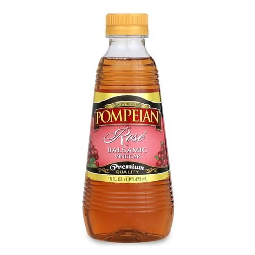 Pompeian Gourmet Balsamic Rosé Vinegar, Perfect For Salad Dressings, Marinades, Drizzling & Vegetables, Naturally Gluten-Free, 16 Fl Oz - Pack of 2