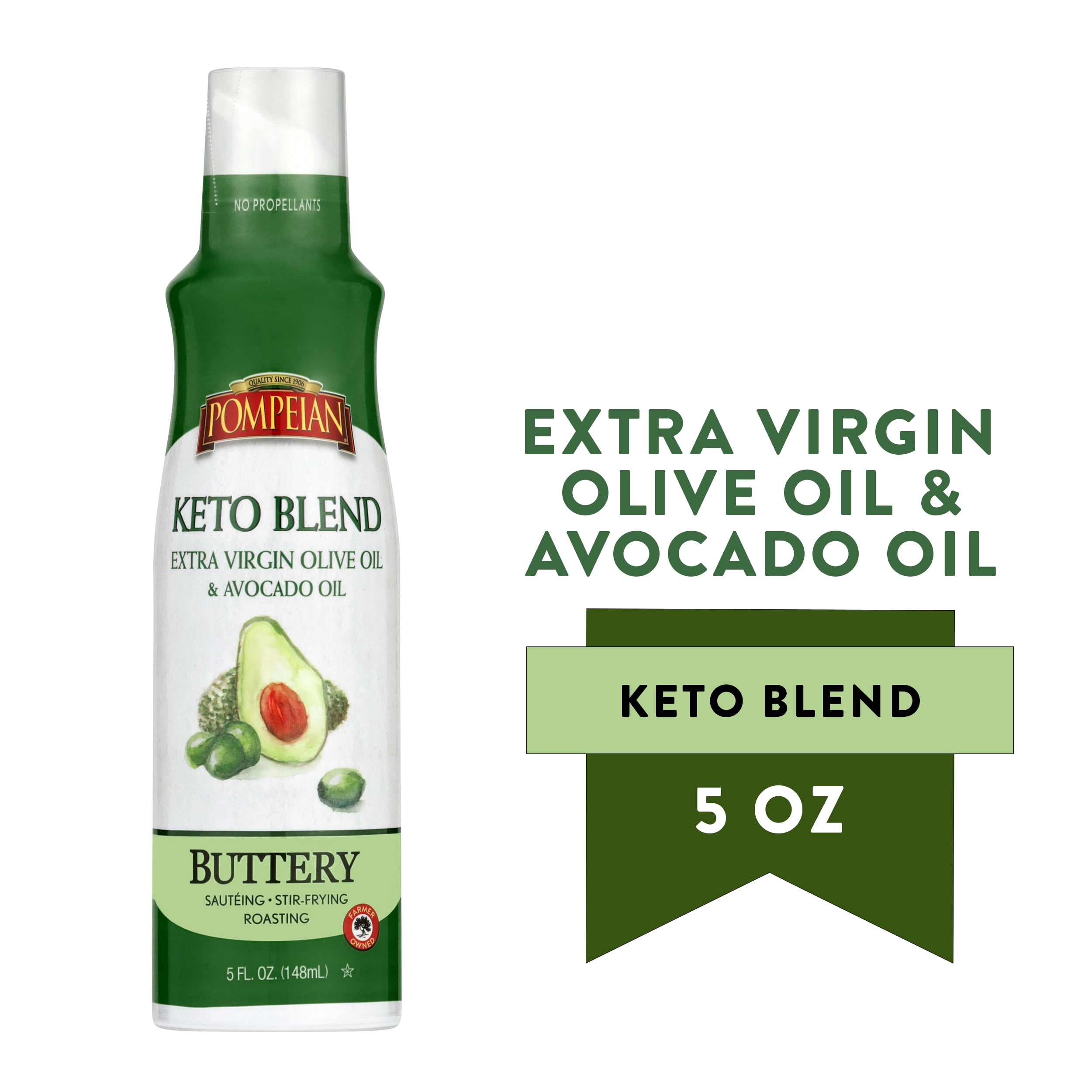 Pompeian Keto Blend Extra Virgin Olive Oil & Avocado Oil Cooking Spray
