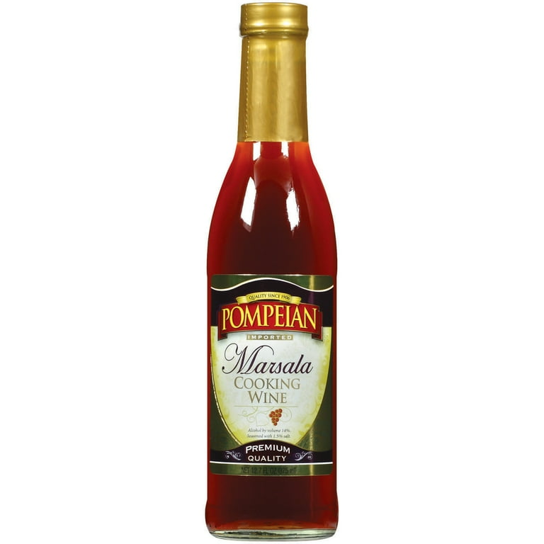 Pompeian Marsala Imported Cooking Wine 12.7 Oz Glass Bottle