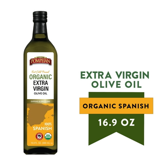 Pompeian Organic 100% Spanish Extra Virgin Olive Oil - 16.9 fl oz