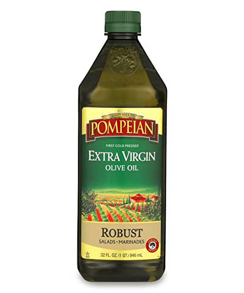 Pompeian Robust Extra Virgin Olive Oil, First Cold Pressed, Full-Bodied ...