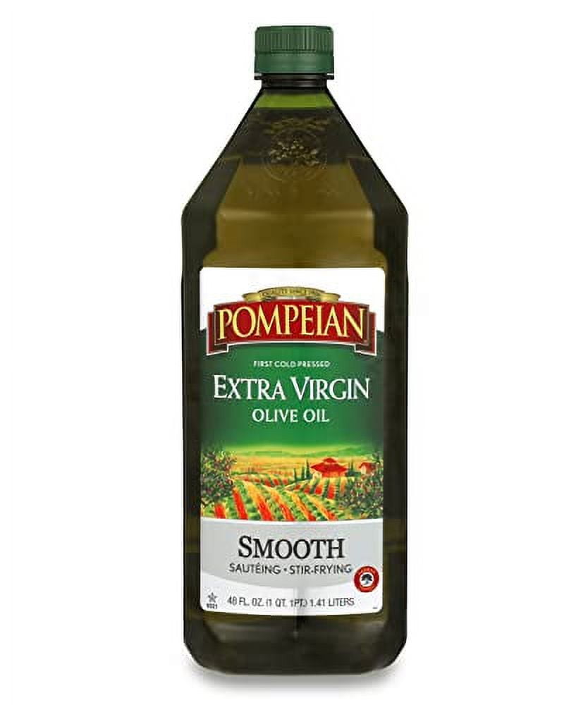 Pompeian Smooth Extra Virgin Olive Oil, First Cold Pressed, Mild and